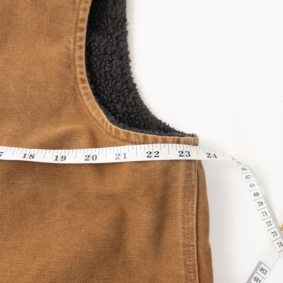 Carhartt Sherpa Lined Duck Vest Mens Large Tall Made In Mexico - Picture 5 of 6